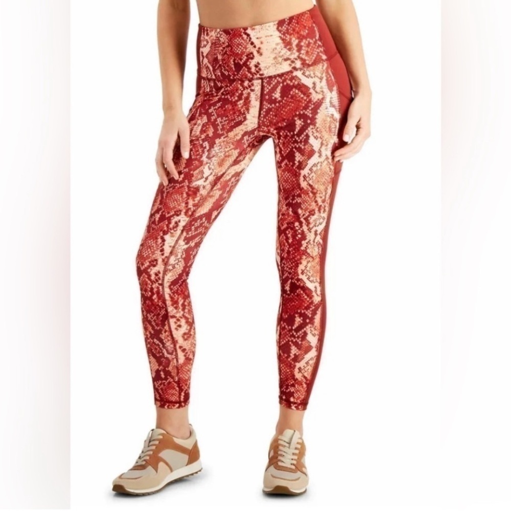 “IDEOLOGY” Compression Leggings with a Snake Pattern. 
Size L NWT